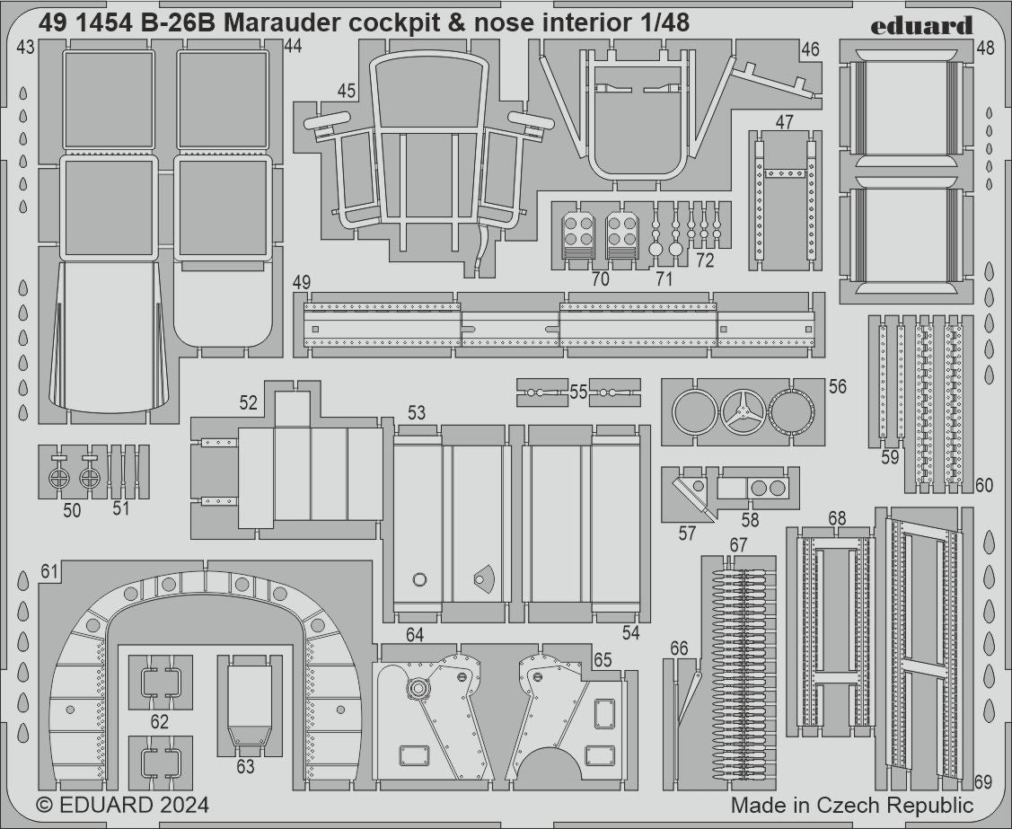 Eduard 491454 1:48 Martin B-26B Marauder cockpit and nose interior