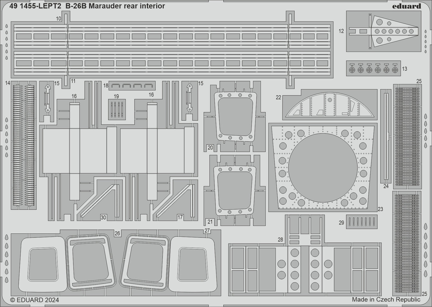 Eduard 491455 1:48 Martin B-26B Marauder rear interior