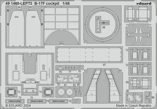 Eduard 491460 1:48 Boeing B-17F Flying Fortress cockpit