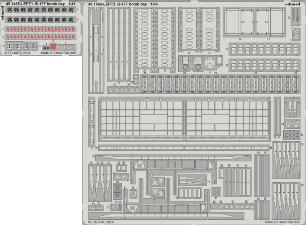 Eduard 491465 1:48 Boeing B-17F Flying Fortress bomb bay