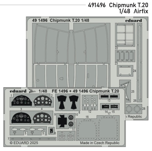 Eduard 491496 1:48 de Havilland Chipmunk T.20