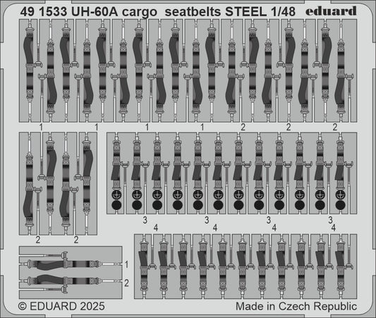 Eduard ED491533 1:48 Sikorsky UH-60A cargo seatbelts STEEL