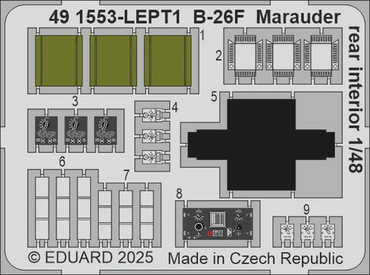 Eduard 491553 1:48 Martin B-26F Marauder rear interior