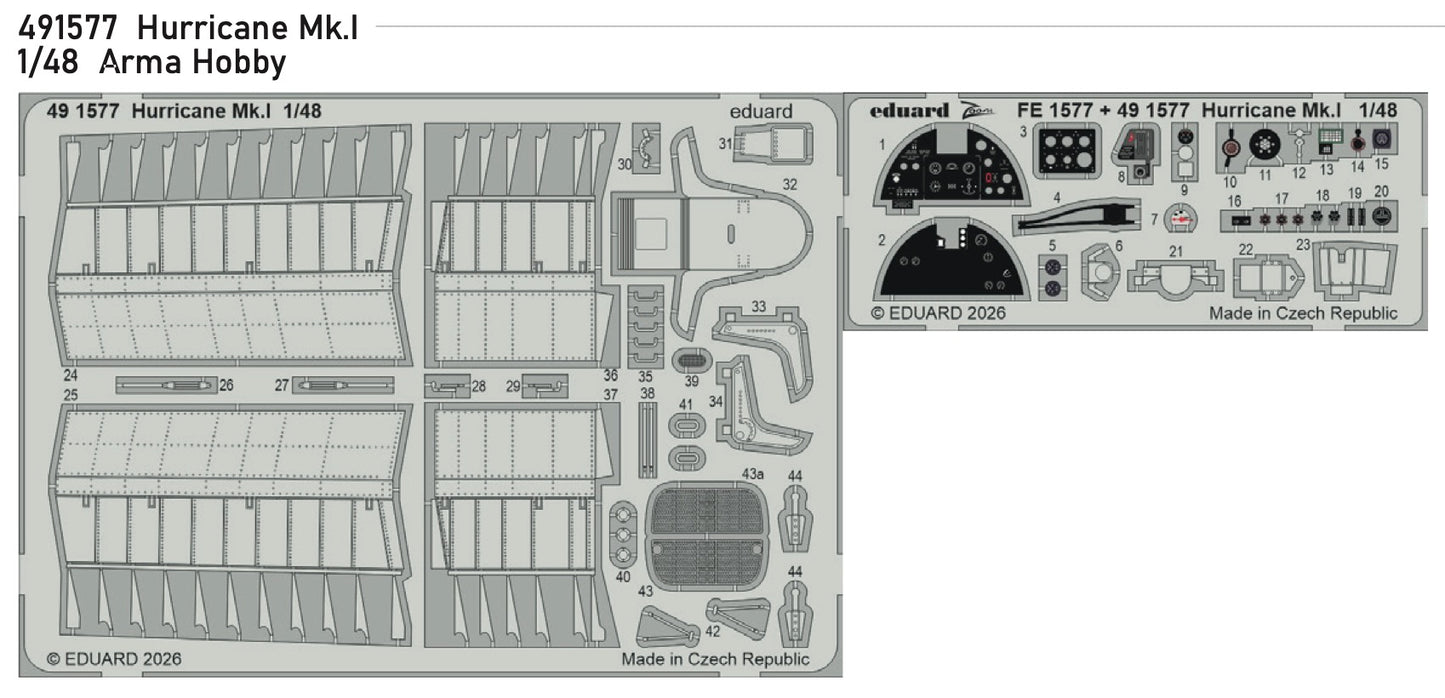 Eduard 491577 1:48 Hawker Hurricane Mk.I