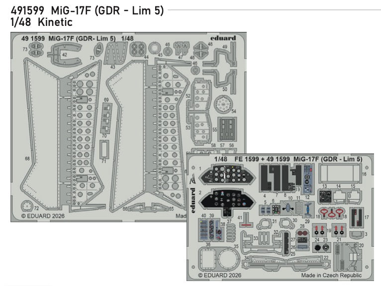 Eduard 491599 1:48 Mikoyan MiG-17F (GDR - Lim 5)
