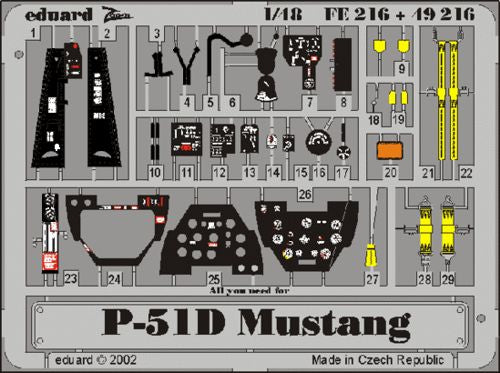 Eduard 49216 1:48 North-American P-51D Mustang PRE-PAINTED IN COLOUR!