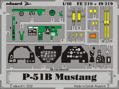 Eduard 49219 1:48 North-American P-51B Mustang PRE-PAINTED IN COLOUR!