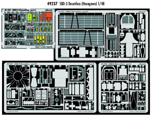 Eduard 49237 1:48 Douglas SBD-3 Dauntless PRE-PAINTED IN COLOUR!