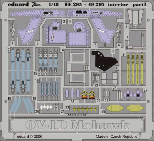 Eduard 49295 1:48 Grumman OV-1D Mohawk interior