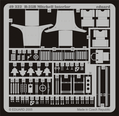 Eduard 49322 1:48 North-American B-25B Mitchell interior