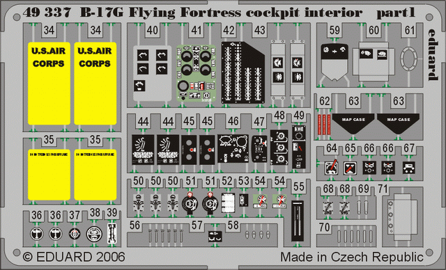 Eduard 49337 1:48 Boeing B-17G Flying Fortress cockpit interior