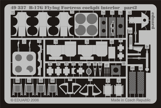 Eduard 49337 1:48 Boeing B-17G Flying Fortress cockpit interior