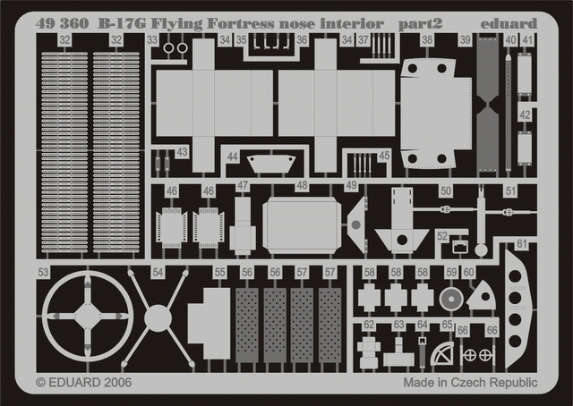 Eduard 49360 1:48 B-17G Flying Fortress nose interior