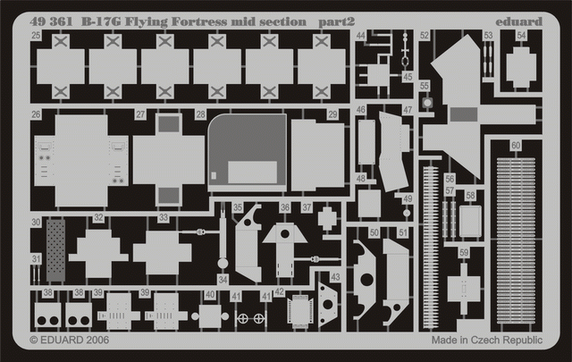 Eduard 49361 1:48 B-17G Flying Fortress mid section interior