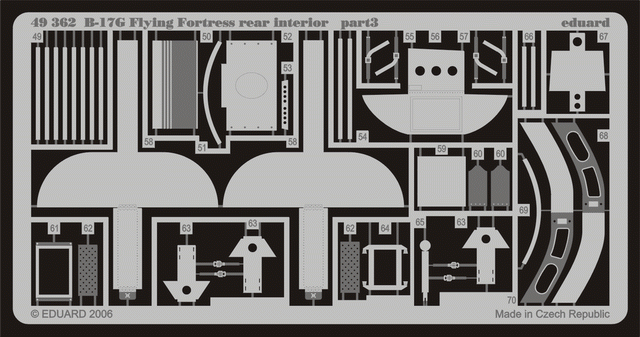 Eduard 49362 1:48 B-17G Flying Fortress rear interior