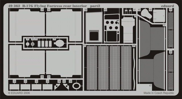 Eduard 49362 1:48 B-17G Flying Fortress rear interior