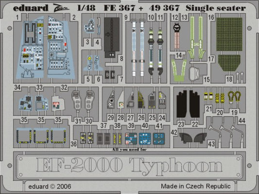 Eduard 49367 1:48 Eurofighter EF-2000A Typhoon single seat