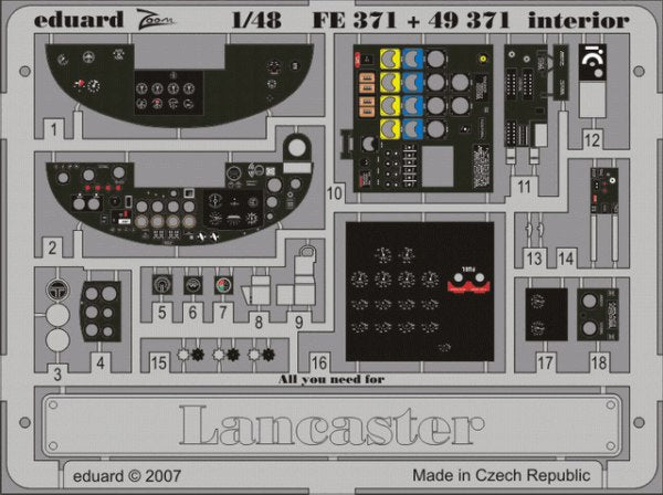 Eduard 49371 1:48 Avro Lancaster B.I/III interior