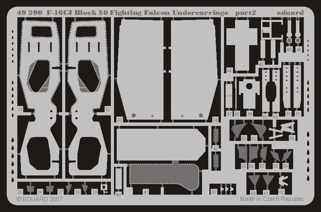 Eduard 49390 1:48 Lockheed-Martin F-16CJ Fighting Falcon Block 50 undercarriage