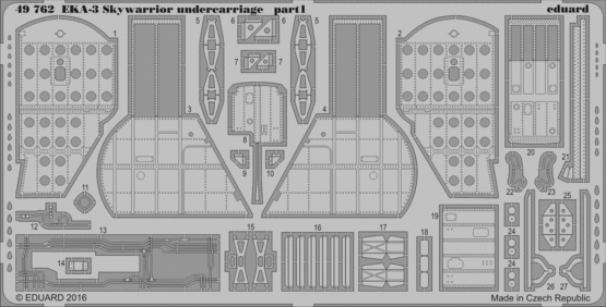 Eduard 49762 1:48 Douglas EKA-3B Skywarrior undercarriage