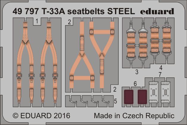 Eduard 49797 1:48 Lockheed T-33A Shooting Star seatbelts STEEL