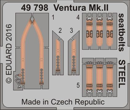 Eduard 49798 1:48 Lockheed Ventura Mk.II seatbelts STEEL
