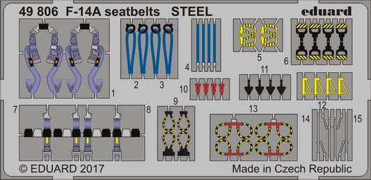 Eduard 49806 1:48 Grumman F-14A Tomcat seatbelts STEEL