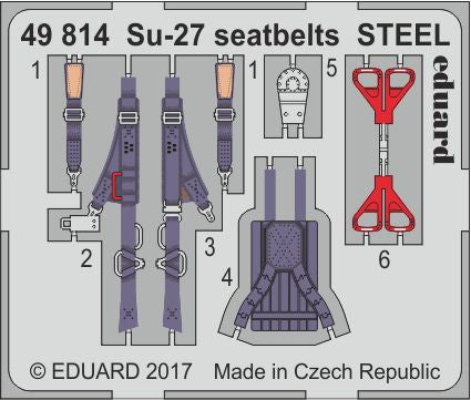 Eduard 49814 1:48 Sukhoi Su-27 Flanker B seatbelts STEEL