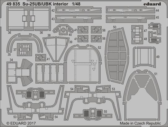 Eduard 49835 1:48 Sukhoi Su-25UB/UBK interior