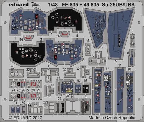 Eduard 49835 1:48 Sukhoi Su-25UB/UBK interior