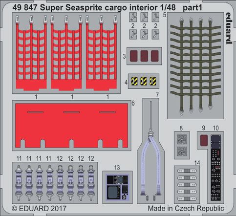 Eduard 49847 1:48 Kaman SH-2G Super Seasprite cargo interior