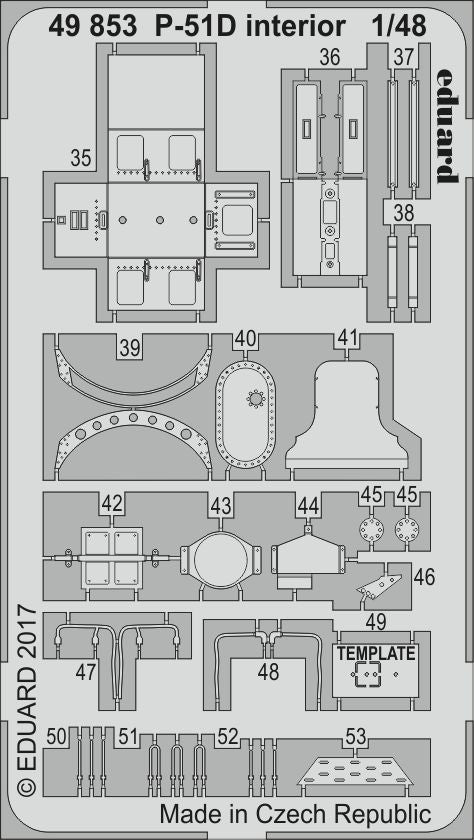 Eduard 49853 1:48 North-American P-51D Mustang interior