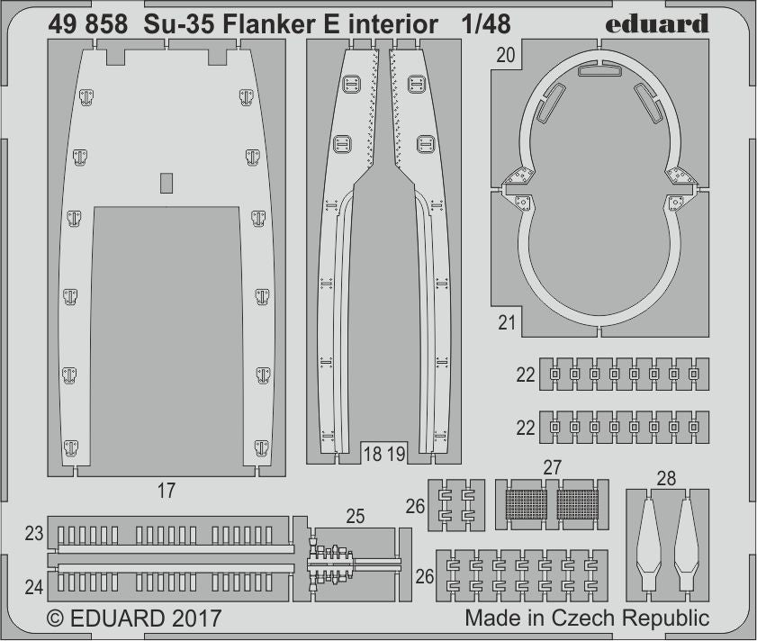 Eduard 49858 1:48 Sukhoi Su-35 Flanker E interior