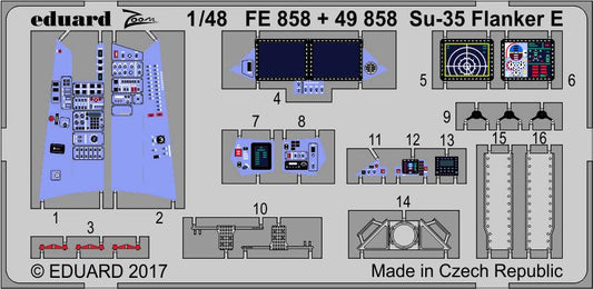 Eduard 49858 1:48 Sukhoi Su-35 Flanker E interior