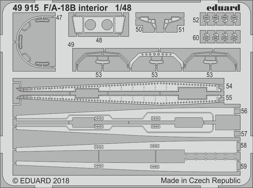 Eduard 49915 1:48 McDonnell-Douglas F/A-18B interior