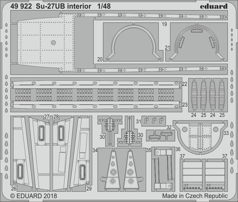 Eduard 49922 1:48 Sukhoi Su-27UB interior