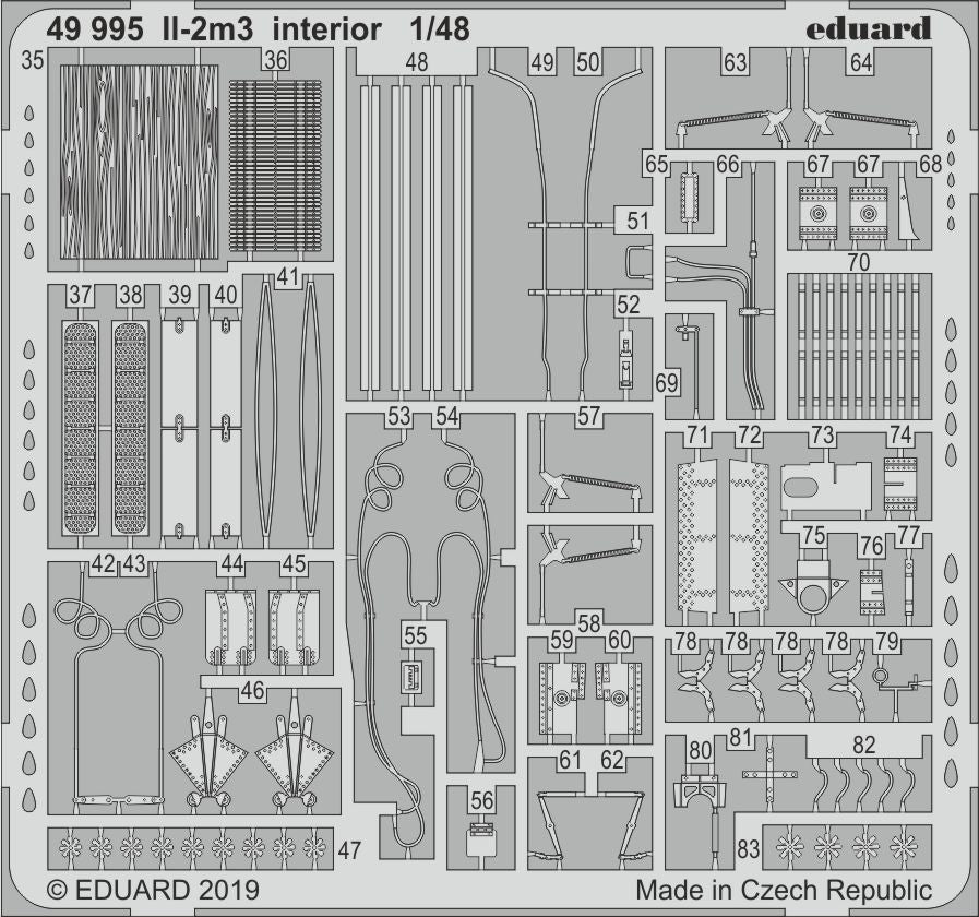 Eduard 49995 1:48 Ilyushin Il-2m3 interior