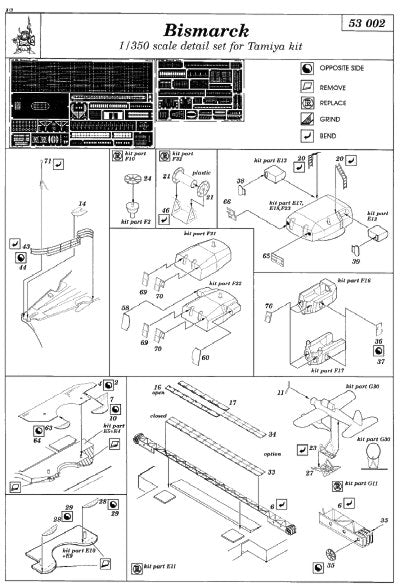 Eduard 53002 1:350 Bismarck German Battleship