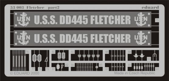 Eduard 53003 1:350 USS Fletcher DD445 detail set