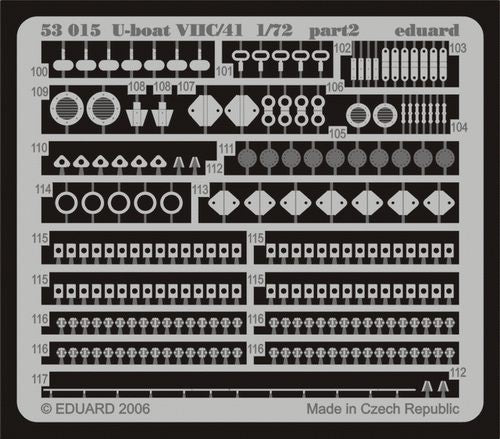 Eduard 53015 1:72 Type VIIc/41 U-Boat