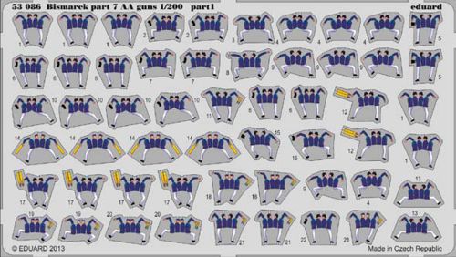 Eduard 53086 1:200 Bismarck 1941 part 7 - AA guns