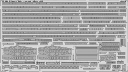 Eduard 53089 1:350 H.M.S. Prince of Wales cranes and railings