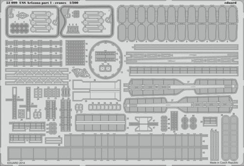 Eduard 53099 1:200 USS Arizona BB-39 1941 part 1-cranes