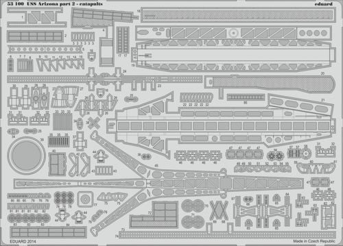 Eduard 53100 1:200 USS Arizona BB-39 1941 part 2-catapults