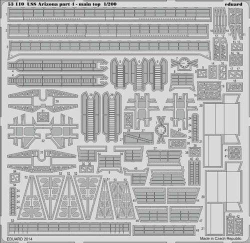 Eduard 53110 1:200 USS Arizona part 4 - main top