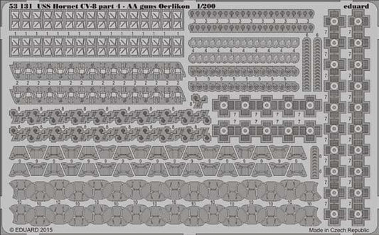 Eduard 53131 1:200 USS Hornet CV-8 part 4 - Oerlikon AA guns