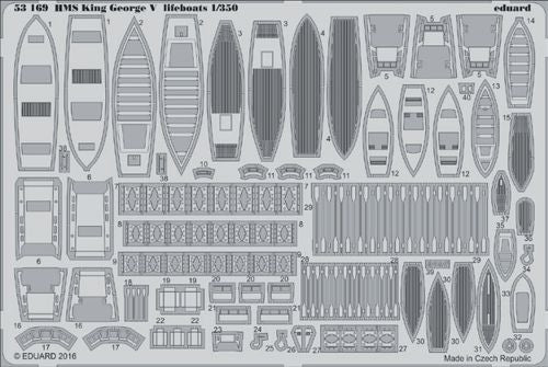 Eduard 53169 1:350 H.M.S. King George V lifeboats