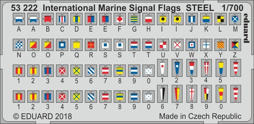 Eduard 53222 1:700 International Marine Signal Flags STEEL