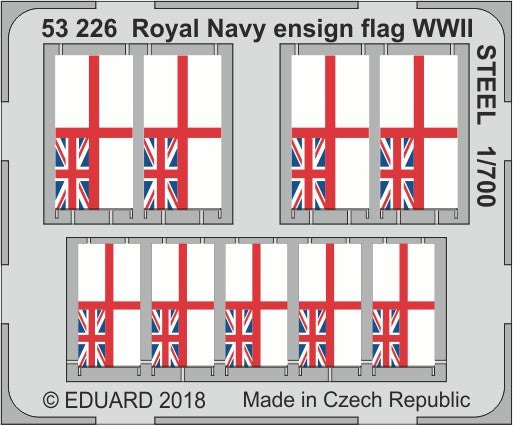 Eduard 53226 1:700 Royal Navy ensign flag WWII STEEL