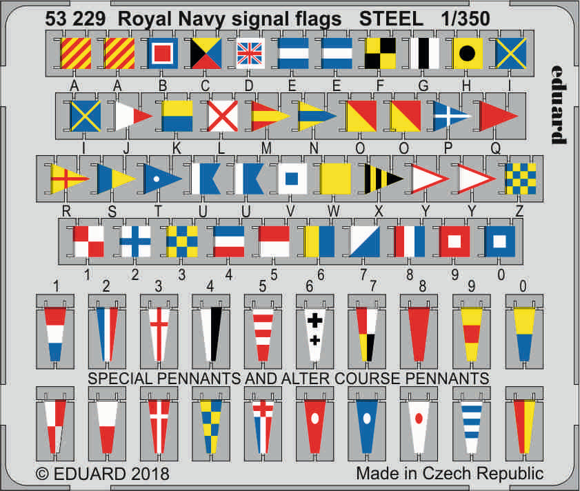Eduard 53229 1:350 Royal Navy signal flags STEEL